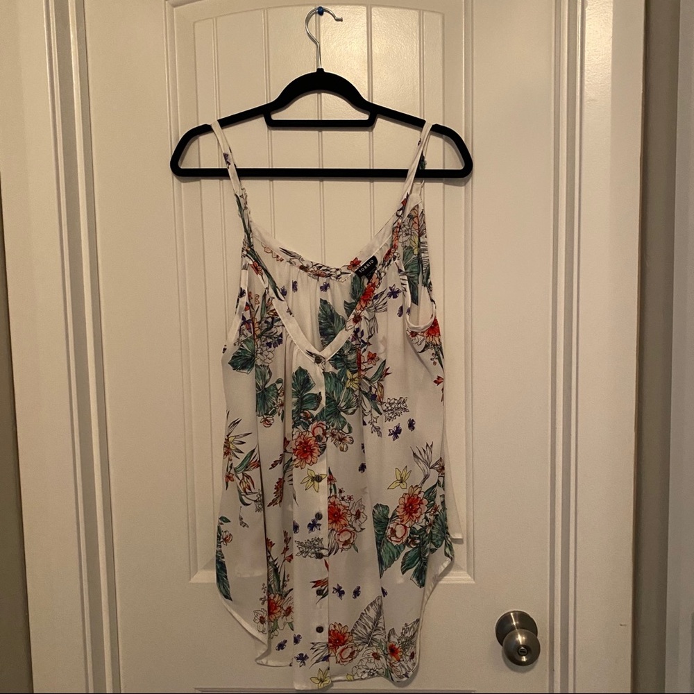 Strapless Tropical Blouse